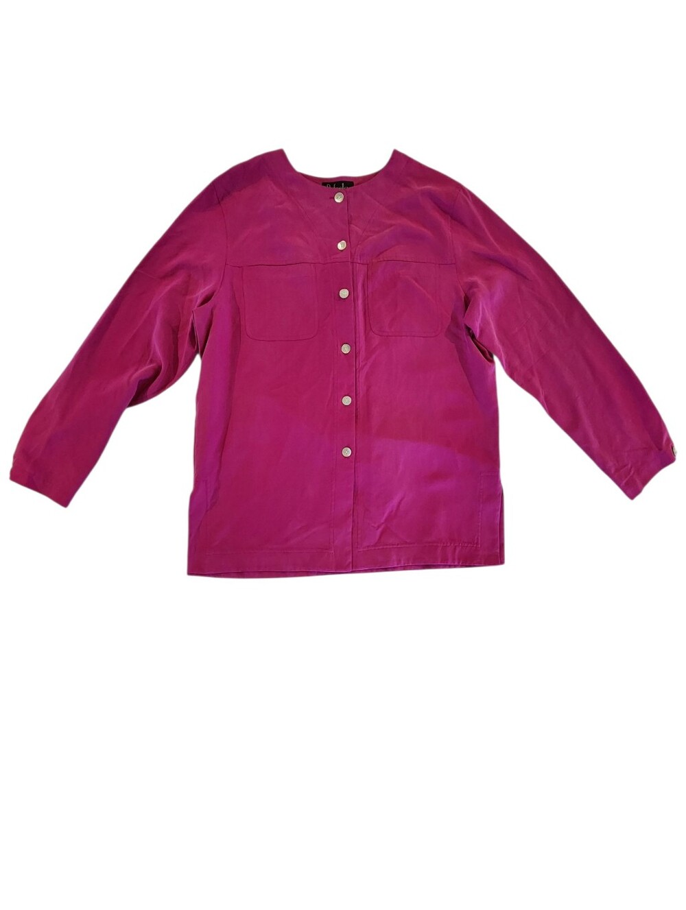 Rafaella 100% Silk Blouse Magenta Women's Size 10